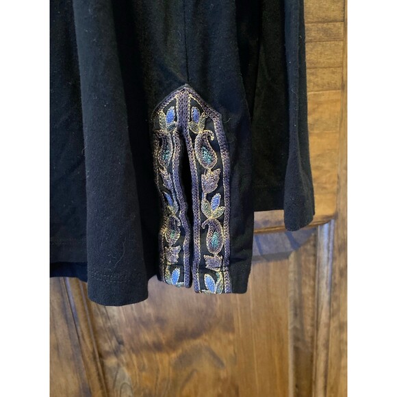 Soft Surround Blouse Plus Size XL Top Black V Neck +Stretch Casual Comfortable - Picture 5 of 8